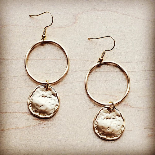 Matte Gold Hoop Earrings - Brindle Boutique