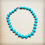 Turquoise Beaded Cross Necklace