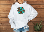 Turquoise Sunflower Hoodie