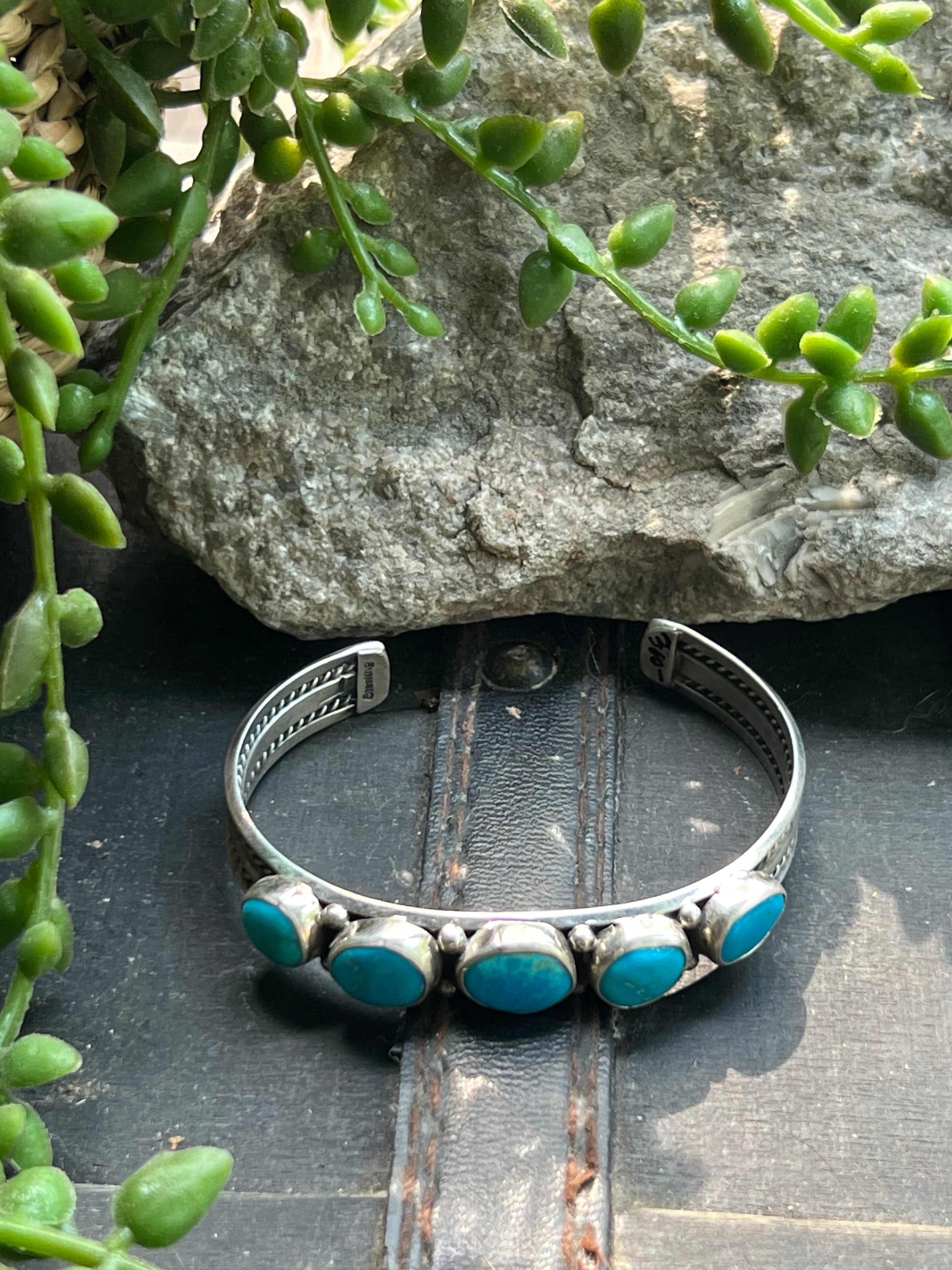 Five Stone Turquoise Cuff – Brindle Boutique