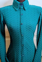 Teal Textured Lycra Shirt