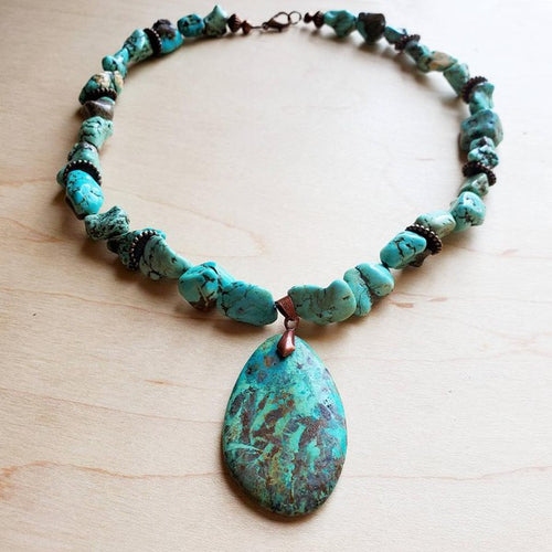 Chunky Turquoise Necklace - Brindle Boutique 