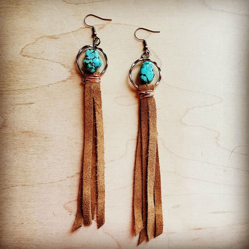 Leather Tassel Earrings