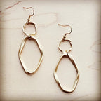 Matte Gold Hoop Earrings - Brindle Boutique 
