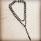 African Turquoise Lariat Necklace