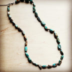 Natural Turquoise & Wood Necklace