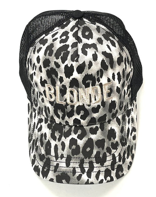 Leopard Blonde Trucker Hat