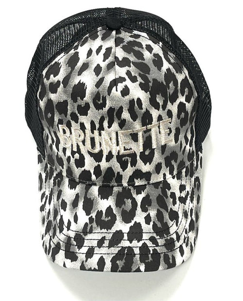 Leopard Brunette Trucker Hat