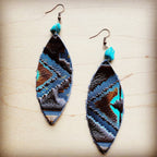 Oval Earrings in Blue Navajo & Turquoise
