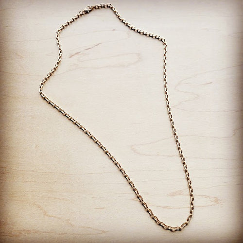 Matte Gold Chain Link Necklace - Brindle Boutique 