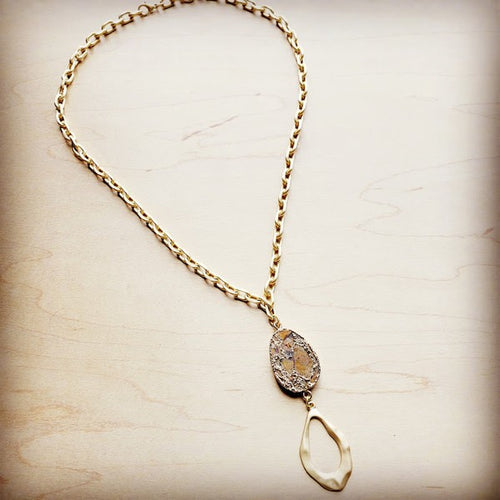 Bronzite Gold Chain Necklace - Brindle Boutique 