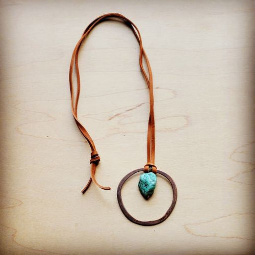 Leather Turquoise Necklace