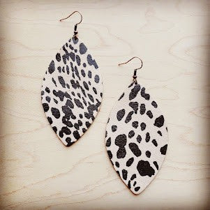 Leather Cheetah Earrings - Brindle Boutique 