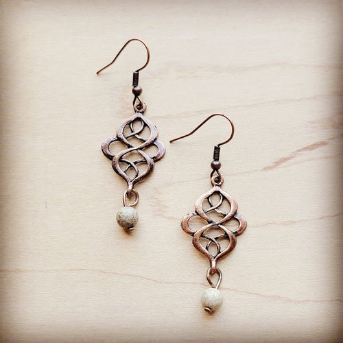 Aqua Terra Scroll Earrings - Brindle Boutique 