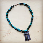 Natural Turquoise Cross Necklace