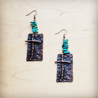 Turquoise Cross Earrings