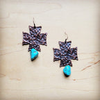 Turquoise Cross Earrings