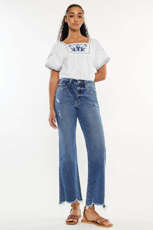 Kancan High Rise Wide Leg Jeans