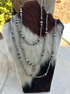 Navajo Pearls & White Buffalo Beaded Necklace