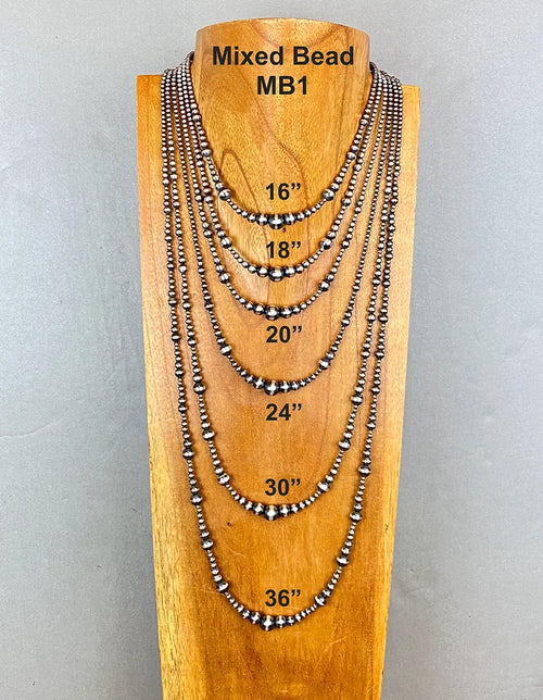 Navajo Pearl Necklace Mixed Beads 1