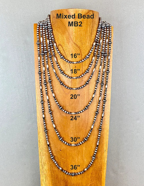 Navajo Pearl Necklace Mixed Beads 2