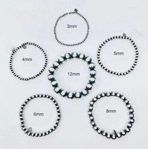 Sterling Silver Pearl Bracelets Stretch