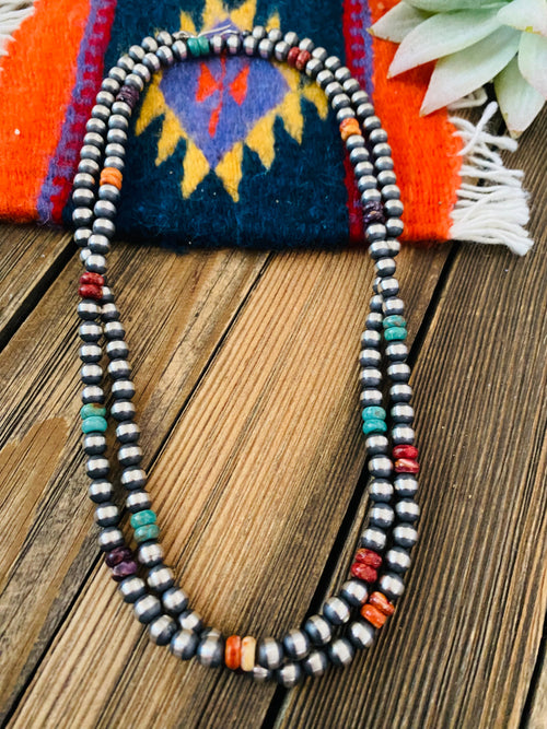 Navajo Beaded Necklace 36in