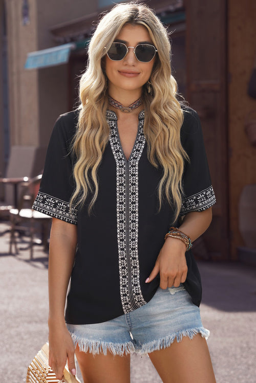 Embroidered Top - Brindle Boutique 