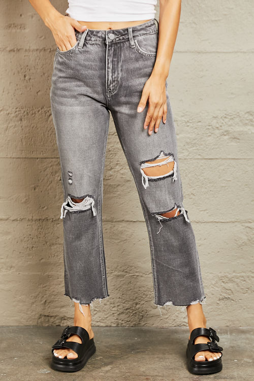 Bayeas Cropped Dad Jeans