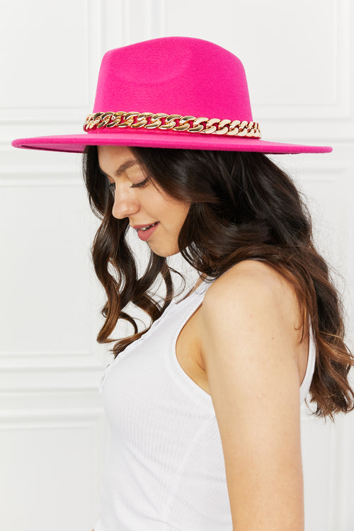 Fedora Hat in Pink - Brindle Boutique 