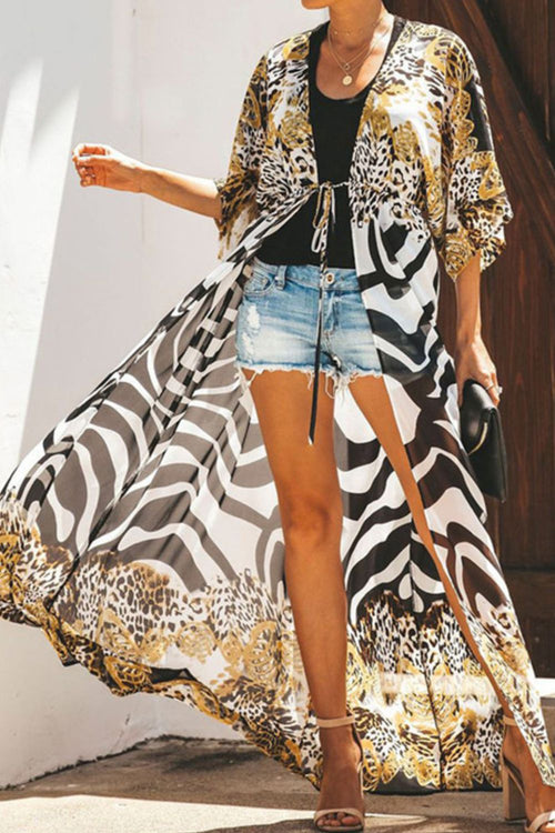 Zebra Kimono - Brindle Boutique 